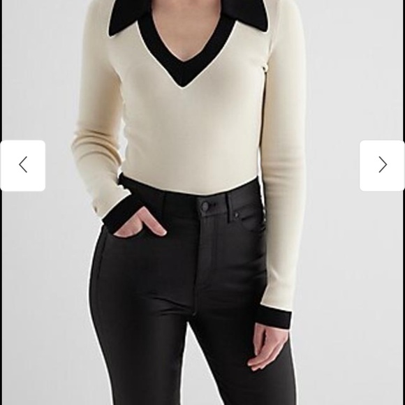Express V neck polo sweater - Picture 2 of 4